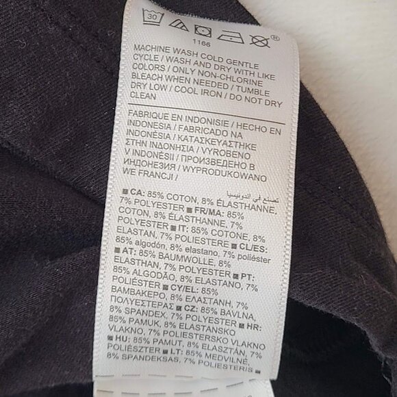 Athleta Black V-Neck Athletic Top Ruched Side Stretch Shirt Womens M - Picture 4 of 10